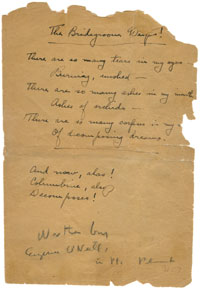 Autograph Poem: [Buenos Aires, 1910-1911]